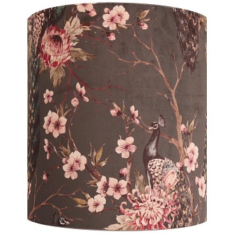 Cylindryczny abażur Celine pawie ciemny 40cm